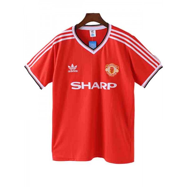Manchester united home jersey mens retro shirt 1983-1984